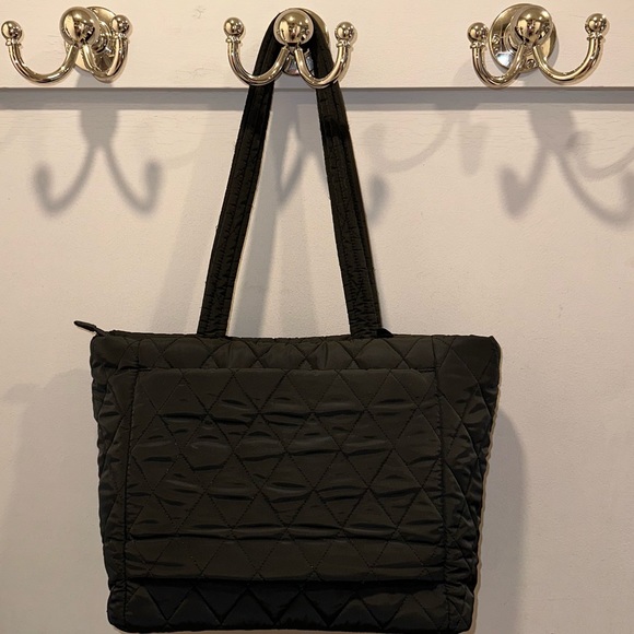 Vera Bradley Black Performance Fabric Ultralight Zippered Work Tote - Picture 10 of 10